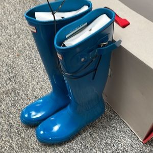 Hunter Tall rain boots Blue Size 10